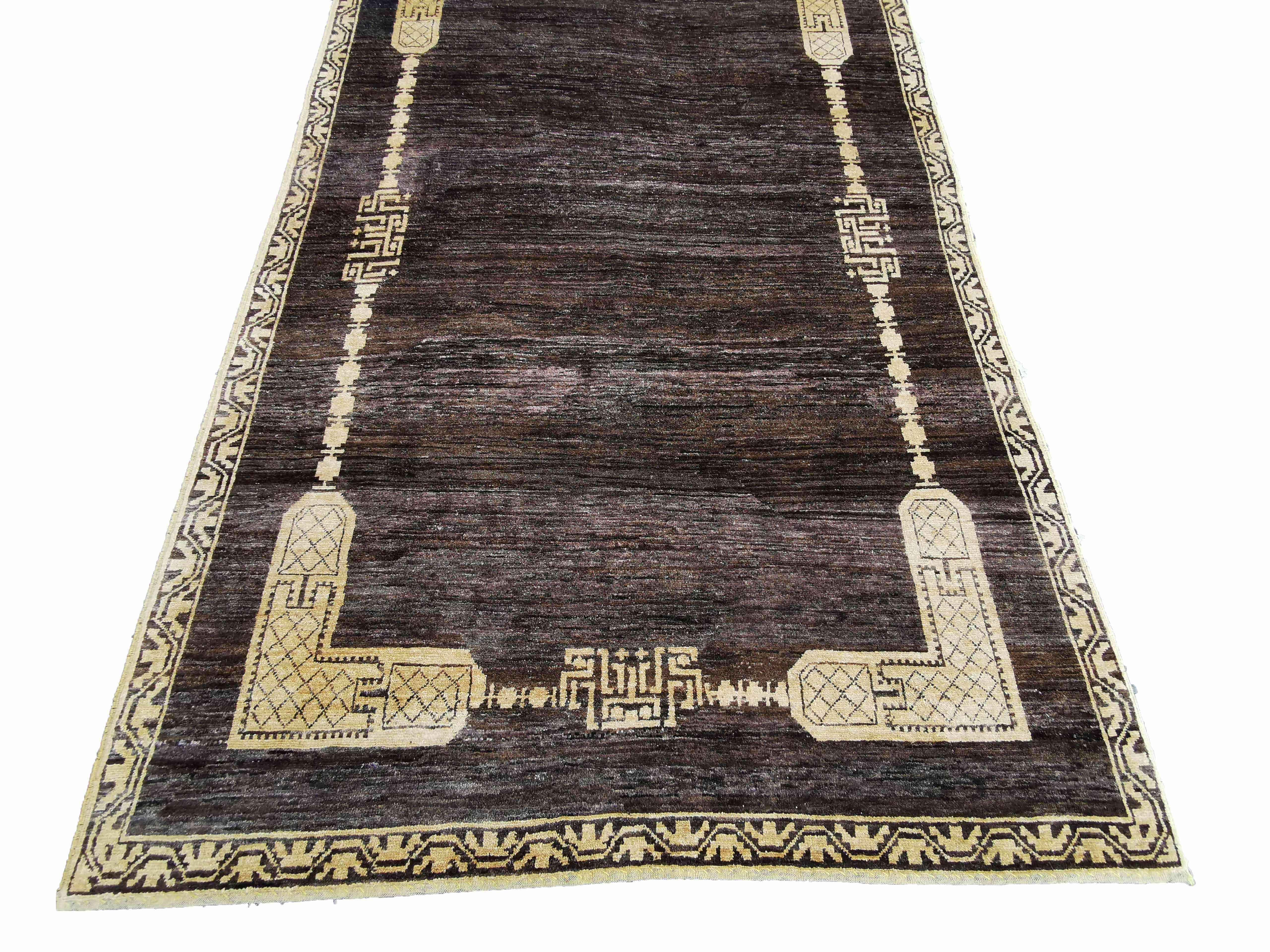 284 x 180 cm Contemporary Modern Brown Large Rug - Rugmaster