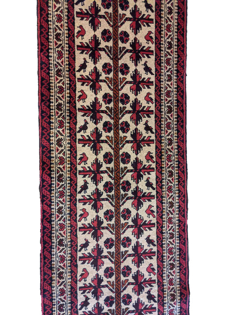 Persian Baluch Wool Rug 284 x 60 cm (9.32 x 1.97 ft) – Design 2