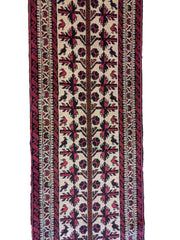 284 x 59 cm Persian Baluch Red Yellow Traditional Yellow Rug - Rugoutlet