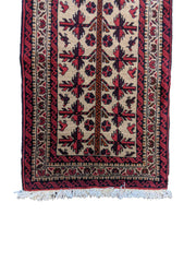 284 x 59 cm Persian Baluch Red Yellow Traditional Yellow Rug - Rugoutlet