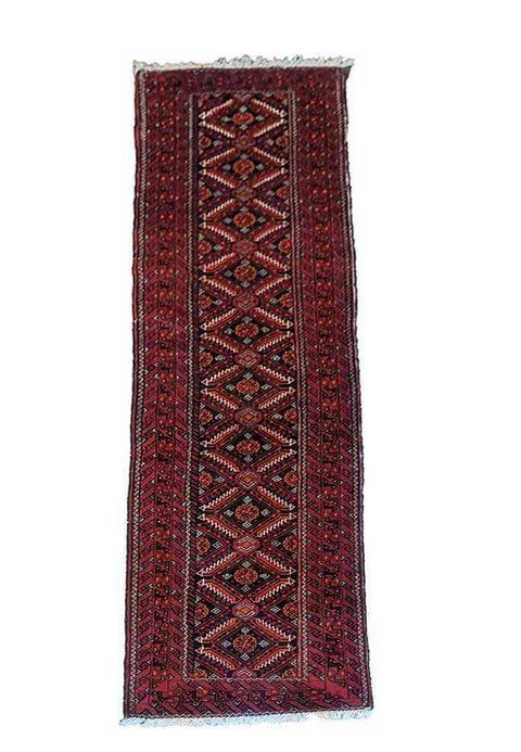 284 x 60 cm Persian Baluch Traditional Red Rug - Rugoutlet