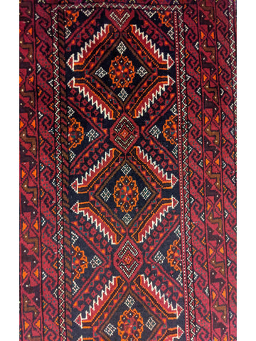 284 x 60 cm Persian Baluch Traditional Red Rug - Rugoutlet