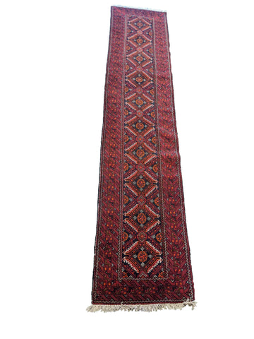 284 x 60 cm Persian Baluch Traditional Red Rug - Rugoutlet