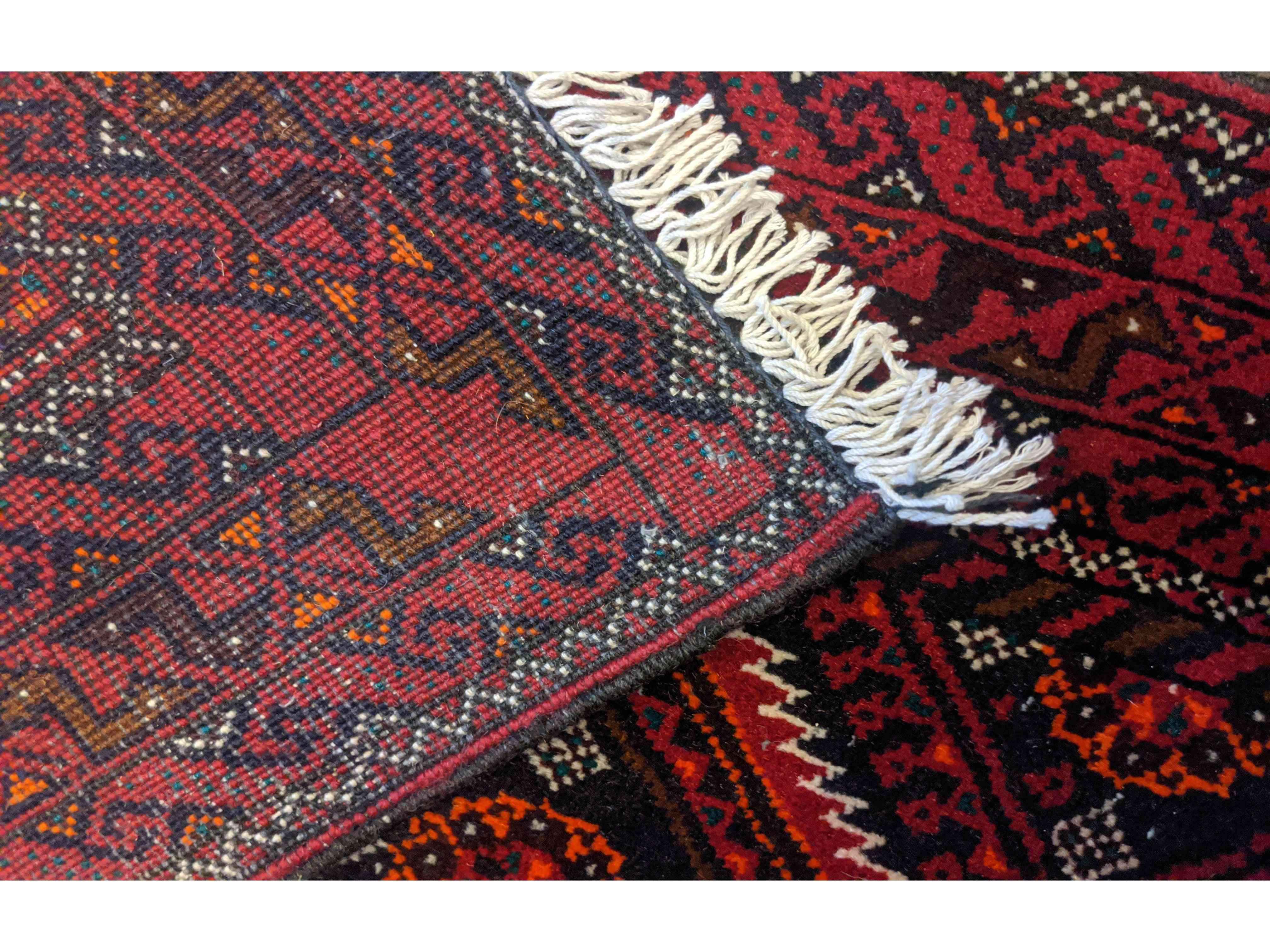284 x 60 cm Persian Baluch Traditional Red Rug - Rugmaster