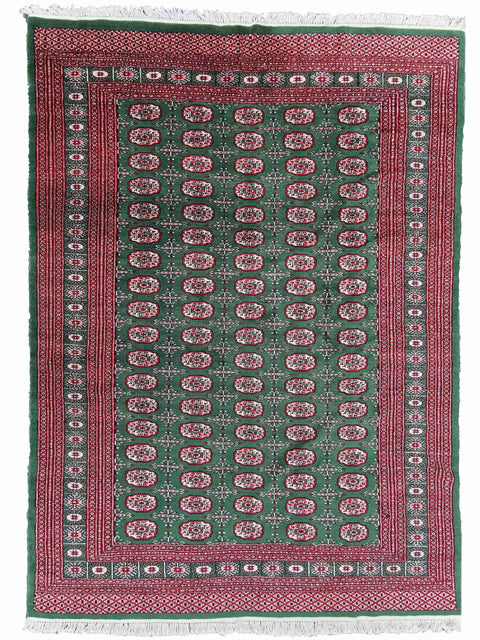 285 x 190 cm Bukhara Traditional Green Large Rug - Rugoutlet