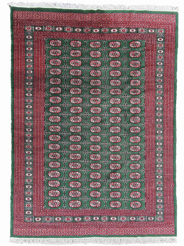 285 x 190 cm Bukhara Traditional Green Large Rug - Rugoutlet