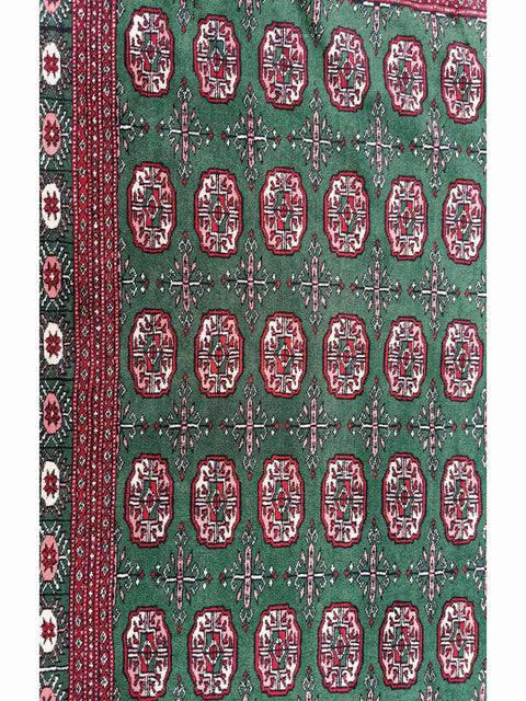 285 x 190 cm Bukhara Traditional Green Large Rug - Rugmaster