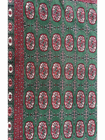 285 x 190 cm Bukhara Traditional Green Large Rug - Rugmaster