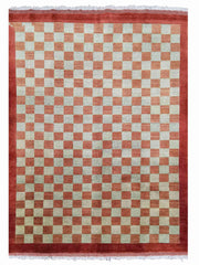 285 x 20 cm Contemporary Modern Orange Rug - Rugmaster