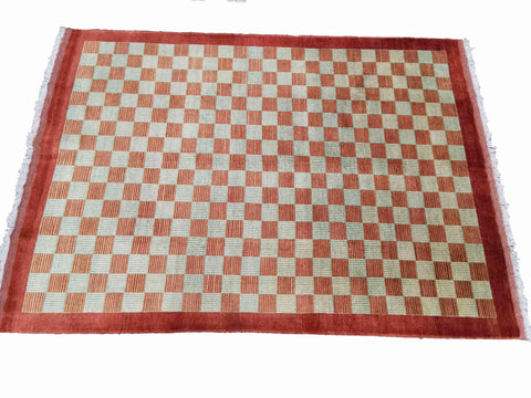 285 x 200 cm Contemporary Handmade Orange Rug - Rugoutlet
