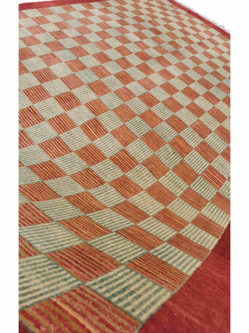 285 x 20 cm Contemporary Modern Orange Rug - Rugmaster