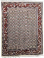285 x 200 cm Moud Cream Geometric Beige Large Rug - Rugmaster