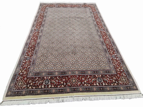 285 x 200 cm Moud Cream Geometric Beige Large Rug - Rugmaster