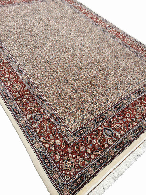 285 x 200 cm Moud Cream Geometric Beige Large Rug - Rugoutlet