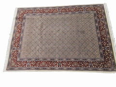 285 x 200 cm Moud Cream Geometric Beige Large Rug - Rugmaster