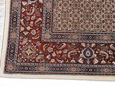 285 x 200 cm Moud Cream Geometric Beige Large Rug - Rugoutlet