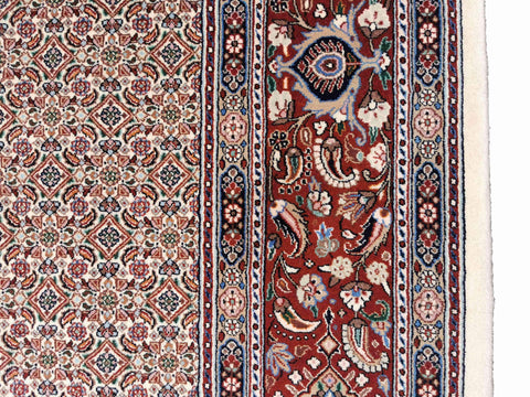 285 x 200 cm Moud Cream Geometric Beige Large Rug - Rugoutlet