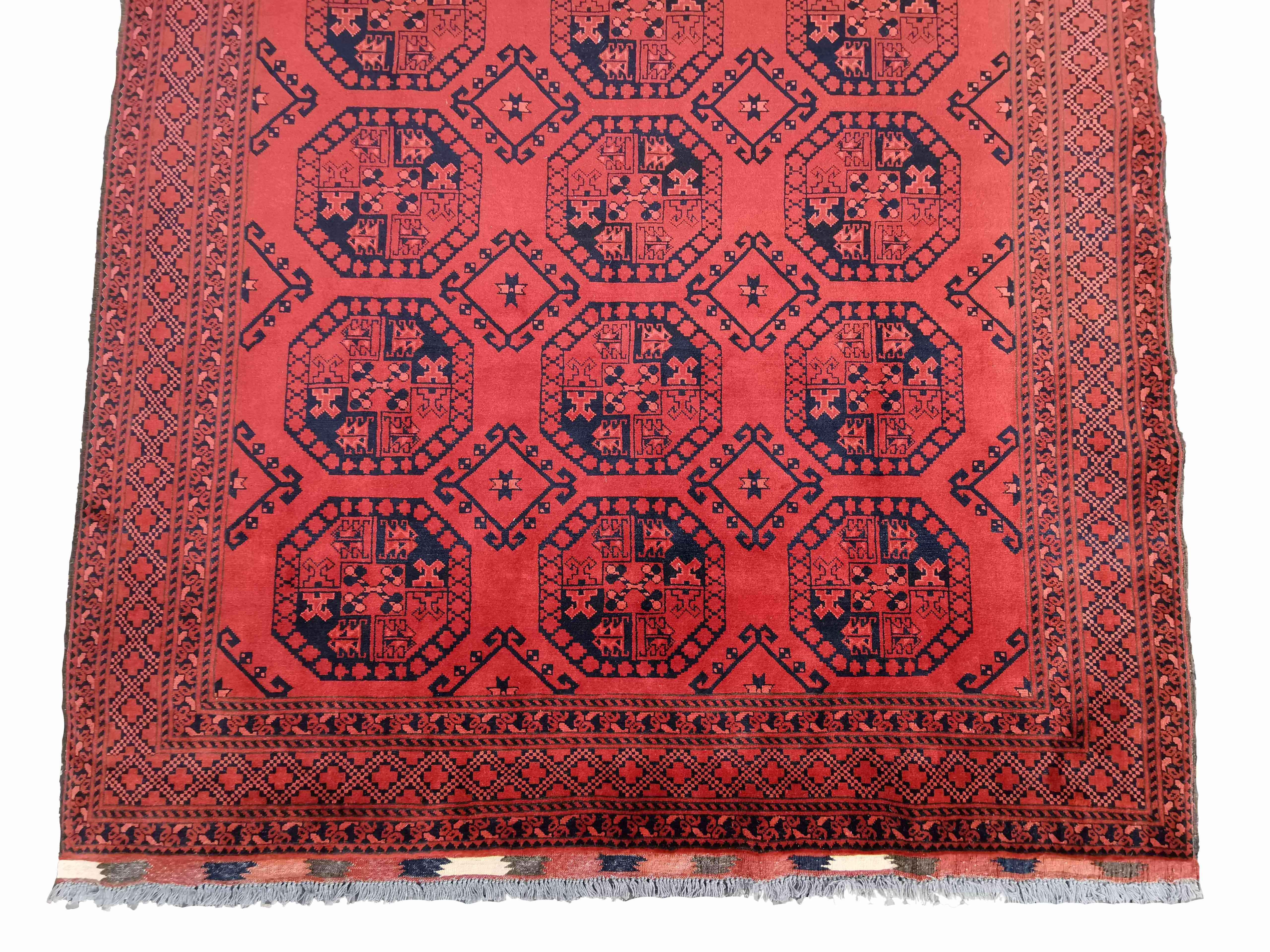 285 x 205 cm Afghan Tribal Red Large Rug - Rugmaster