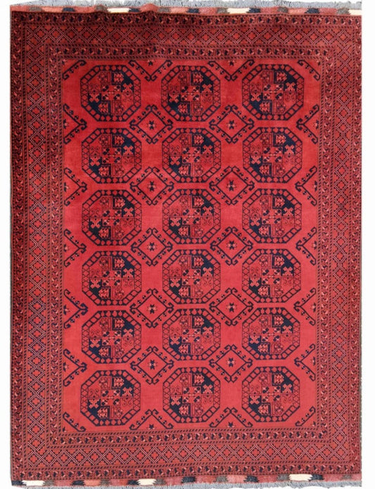 285 x 205 cm Afghan Tribal Red Large Rug - Rugoutlet