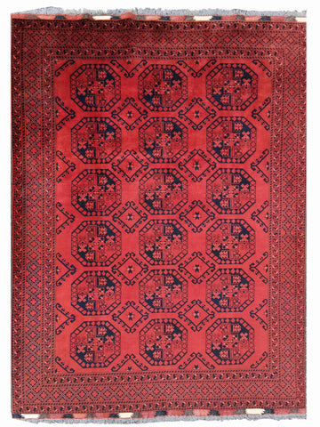 285 x 205 cm Afghan Tribal Red Large Rug - Rugoutlet