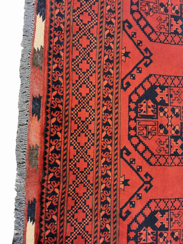 285 x 205 cm Afghan Tribal Red Large Rug - Rugmaster