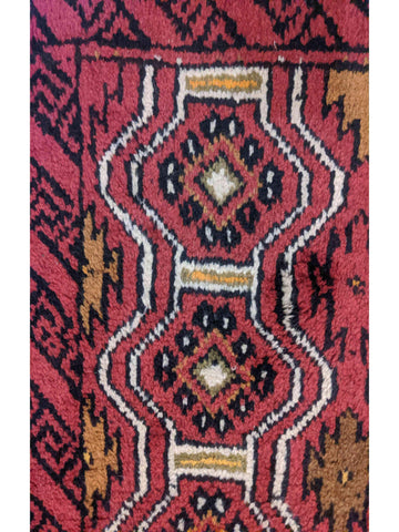 285 x 61 cm Persian Baluch Traditional Red Rug - Rugoutlet