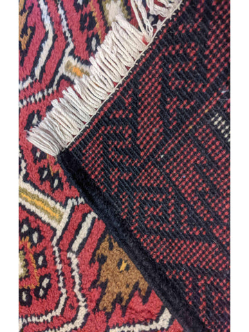 285 x 61 cm Persian Baluch Traditional Red Rug - Rugoutlet