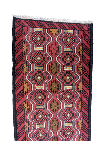285 x 61 cm Persian Baluch Traditional Red Rug - Rugoutlet