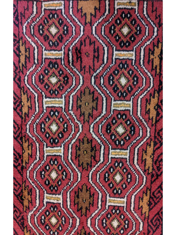 285 x 61 cm Persian Baluch Traditional Red Rug - Rugoutlet