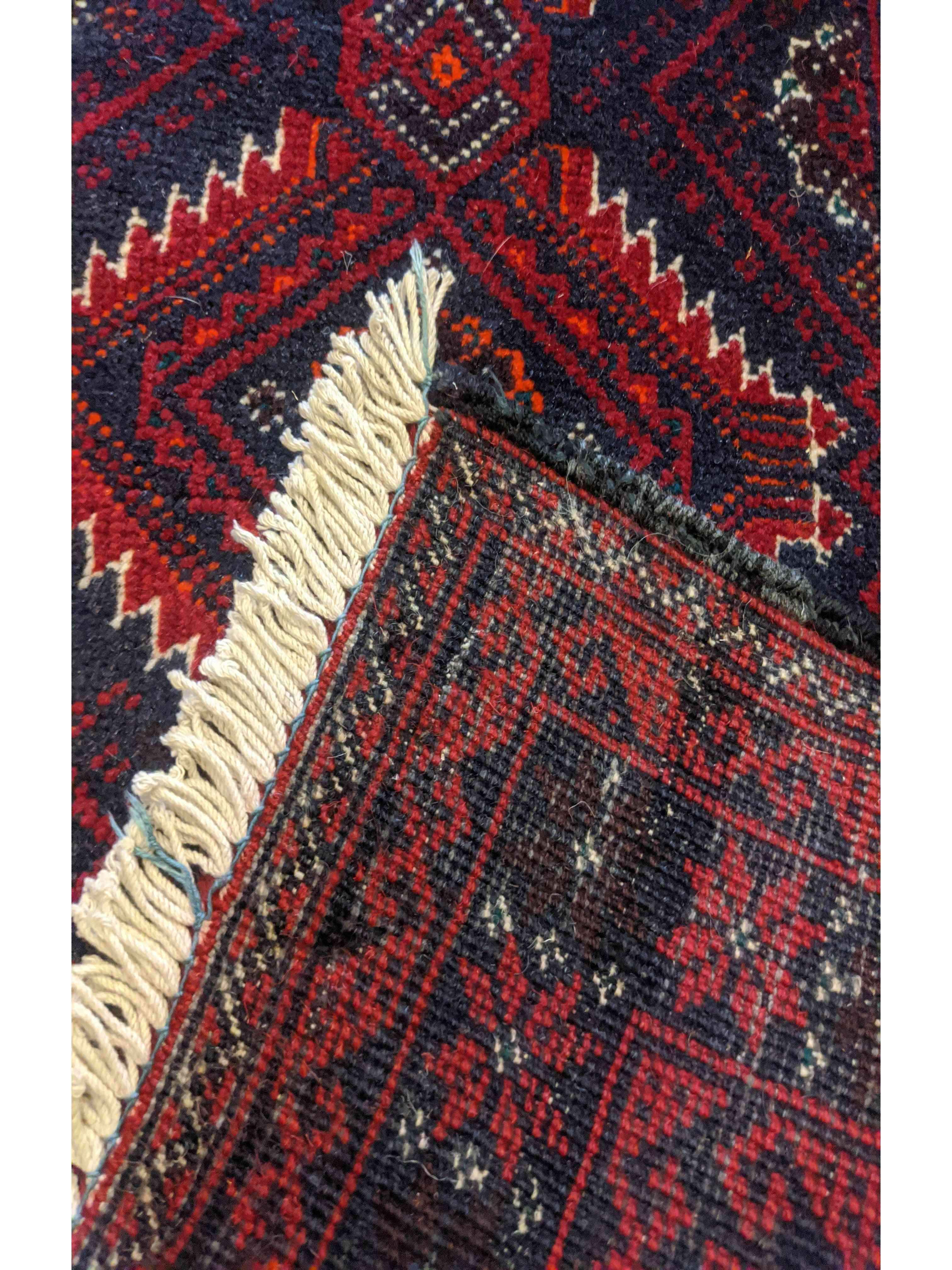 285 x 64 cm Persian Baluch Tribal Red Rug - Rugmaster