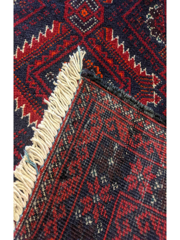 285 x 64 cm Persian Baluch Tribal Red Rug - Rugoutlet