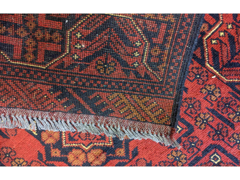 285 x 82 cm Afghan Khan Tribal Red Rug - Rugoutlet