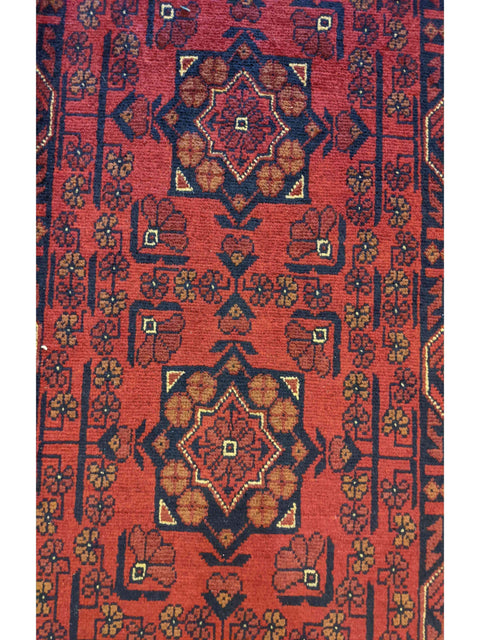 285 x 82 cm Afghan Khan Tribal Red Rug - Rugoutlet