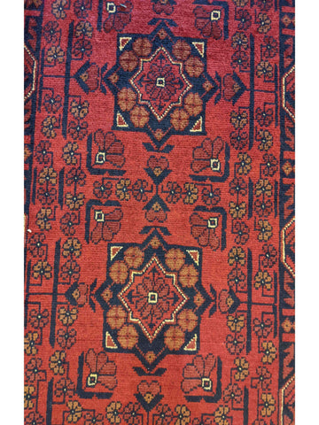 285 x 82 cm Afghan Khan Tribal Red Rug - Rugoutlet