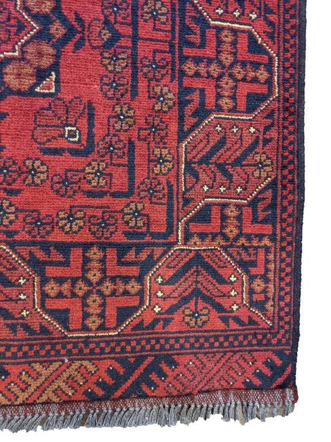 285 x 82 cm Afghan Khan Tribal Red Rug - Rugoutlet