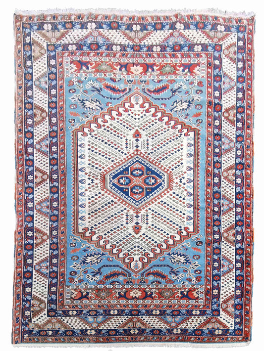 287 x 200 cm Turkish Karz Traditional Blue Large Rug - Rugmaster