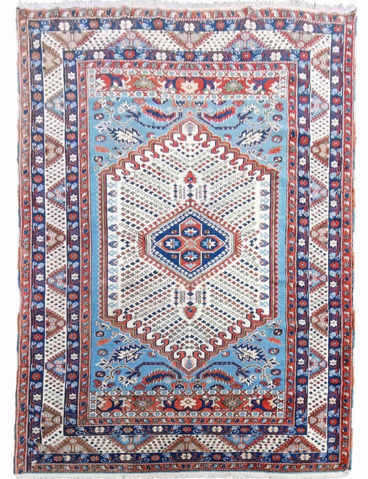 287 x 200 cm Turkish Karz Traditional Blue Large Rug - Rugoutlet