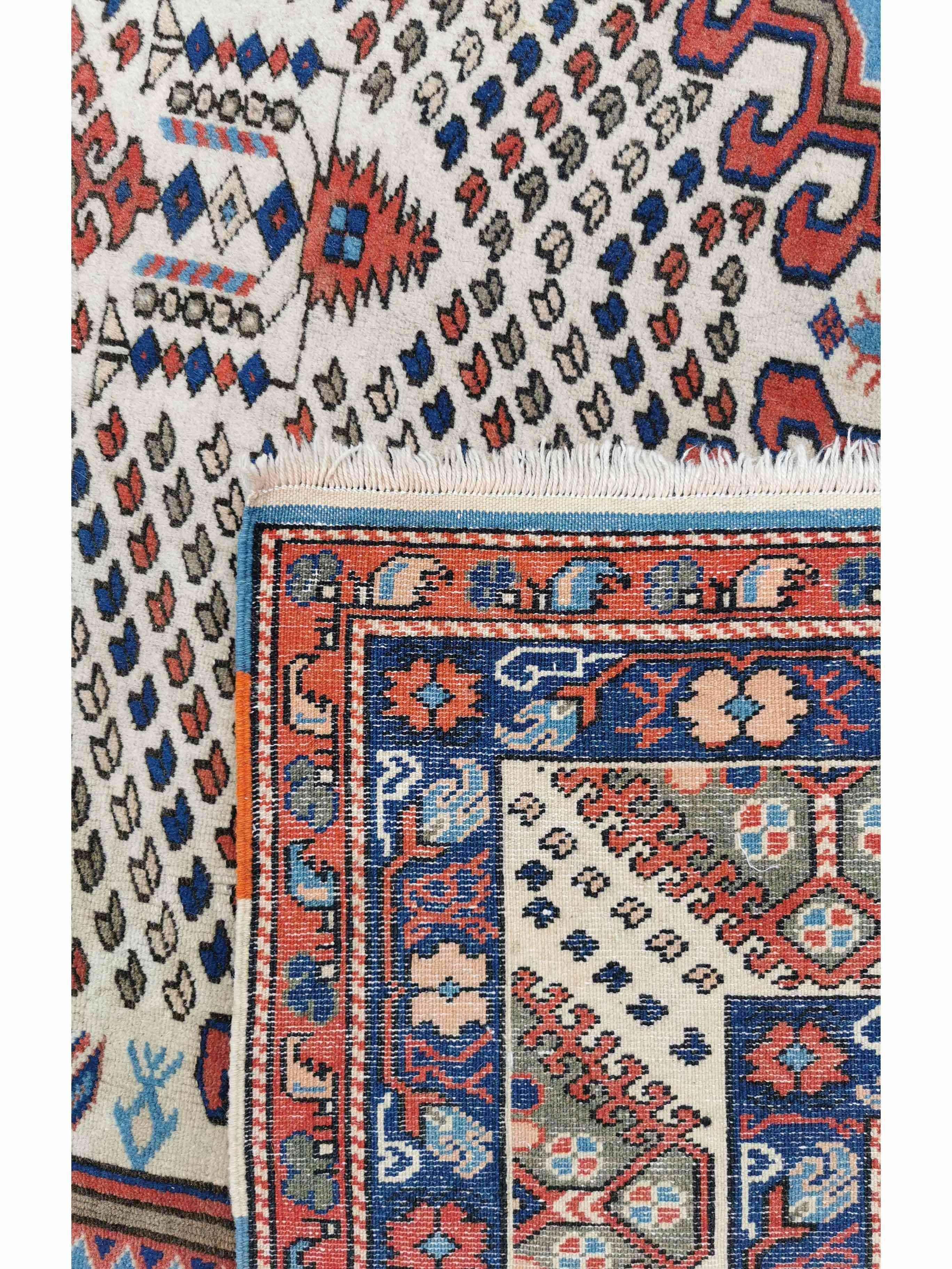 287 x 200 cm Turkish Karz Traditional Blue Large Rug - Rugoutlet