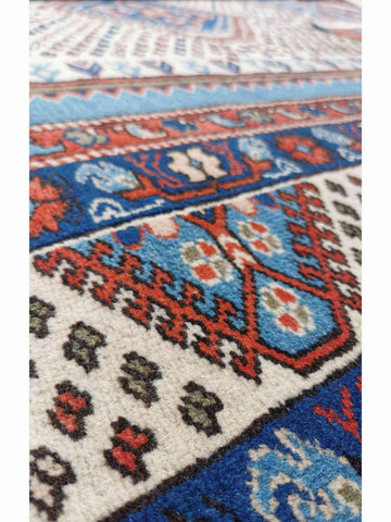 287 x 200 cm Turkish Karz Traditional Blue Large Rug - Rugmaster