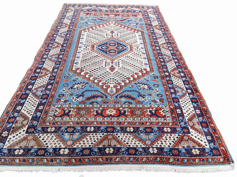 287 x 200 cm Turkish Karz Traditional Blue Large Rug - Rugmaster