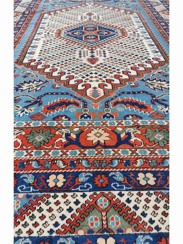 287 x 200 cm Turkish Karz Traditional Blue Large Rug - Rugmaster