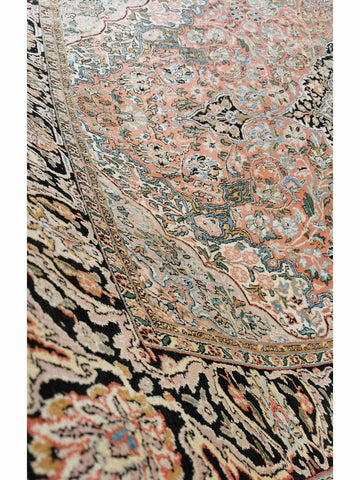 288 x 181 cm Kashmir silk Traditional Orange Large Rug - Rugoutlet