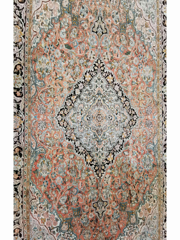 288 x 181 cm Kashmir silk Traditional Orange Large Rug - Rugoutlet