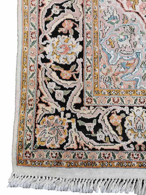 288 x 181 cm Kashmir silk Traditional Orange Large Rug - Rugoutlet