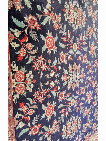 288 x 184 cm Kashan Silk Traditional Black Large Rug - Rugoutlet