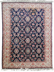 288 x 184 cm Kashan Silk Traditional Black Large Rug - Rugmaster