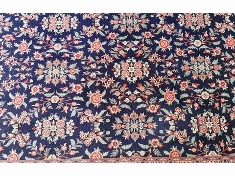 288 x 184 cm Kashan Silk Traditional Black Large Rug - Rugoutlet