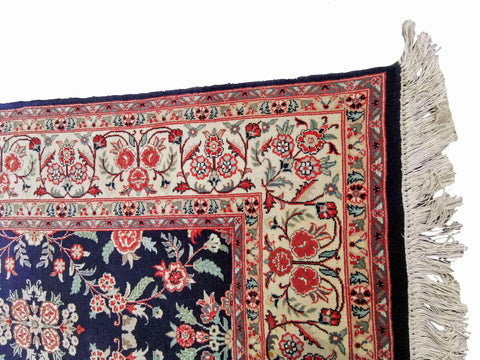288 x 184 cm Kashan Silk Traditional Black Large Rug - Rugoutlet