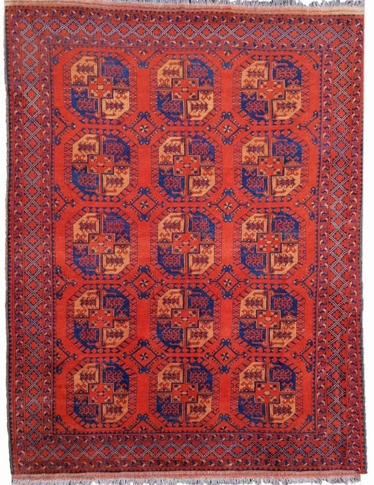 288 x 222 cm Afghan Tribal Red Large Rug - Rugoutlet