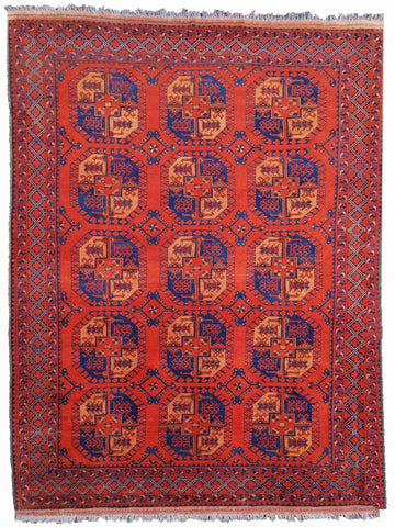 288 x 222 cm Afghan Tribal Red Large Rug - Rugoutlet